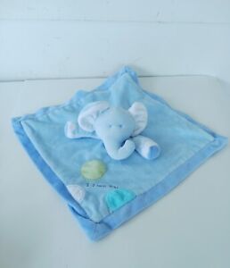 Carter's Just One Year Blue Elephant I Love You Plush Security Blanket Lovey