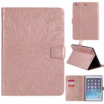 Embossed Flip Leather Stand Case Cover For iPad 7th 6th 5th 4th Gen Mini/Air/Pro - Image 1 of 4