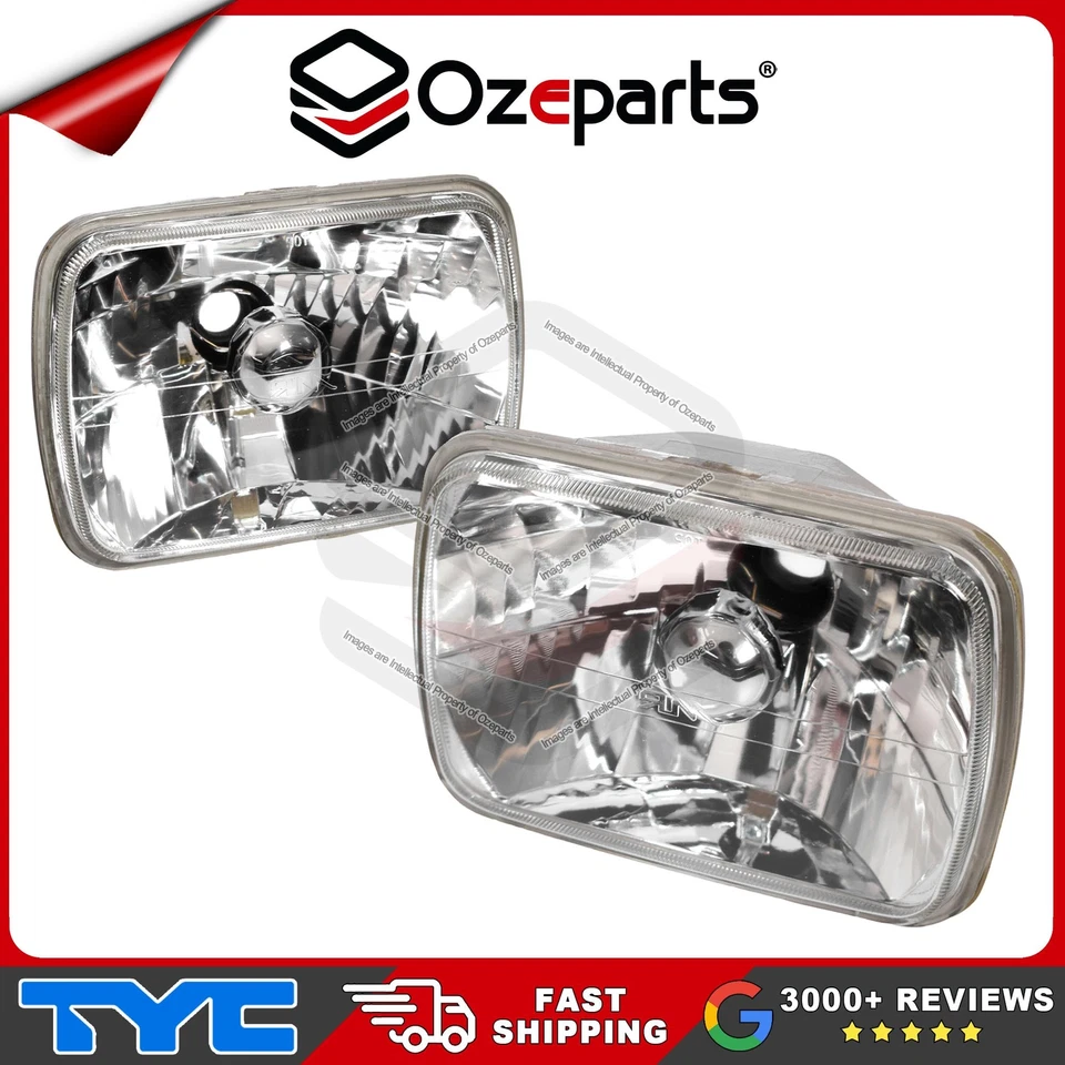 Pair LH+RH Head Light Lamp Crystal Clear Glass Lens For Toyota Celica 1981~1993 - image 1 of 4