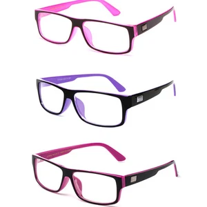 Clear Lens Fashion Glasses Trendy Style Rectangular Style Frame Clear Lens Frame - Picture 1 of 71