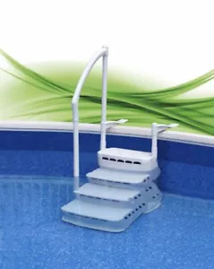 Pool Einbautreppe Leiter Schwimmbad Treppe Einstiegshilfe 1 Handlauf - Bild 1 von 7