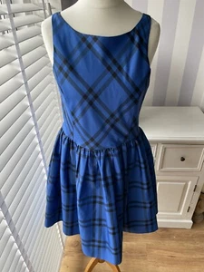 POLO RALPH LAUREN Sleeveless Occasion Wedding Party dress Check Blue Girls age16 - Picture 1 of 14