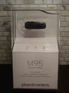 NEW Plantronics M95 HD Audio Bluetooth Headset Black/Chrome 200749-63 - Picture 1 of 5