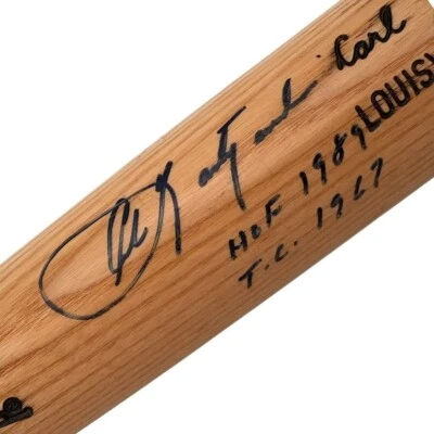 Carl Yastrzemski 亲笔签名 Louisville Slugger 球棒 带展示盒 — 第 1/4 张图片