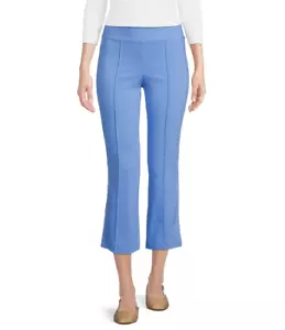 Neu mit Etikett J. McLaughlin Gr. 10 vordere Naht detailliert Kick Flare Saum Cropped Pull-On Hose - Bild 1 von 13