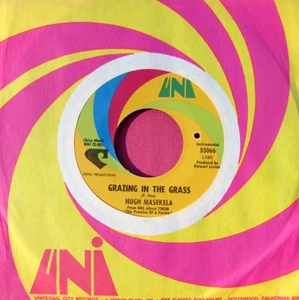 HUGH MASEKELA - Grazing in the Grass - super clean 45 rpm - Uni 55066 - Picture 1 of 2