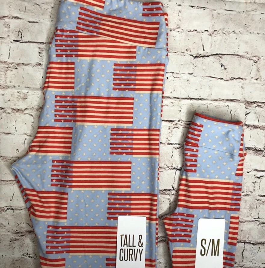 Americana LuLaRoe Mommy & Me Leggings Bandera Americana Conjunto a Juego Foto 1 de 3