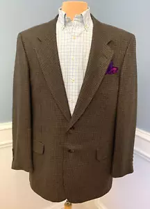 Jones New York Houndstooth Blazer Mens 42R Tweed Silk Wool Jacket Sportcoat - Picture 1 of 11