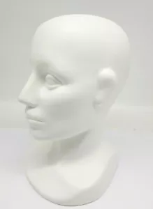 Manichino uomo in plastica dura testa manichino colore bianco cappello MASCHE... - Foto 1 di 4