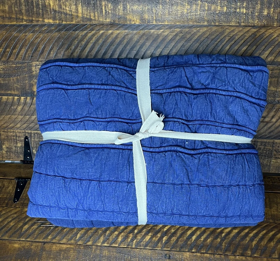 Pottery Barn Teen Rocker Quilt TWIN/ XL  Navy  New! - Image 1 of 1