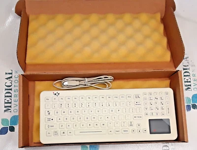 SLK-102-TP-FL-GRAY-USB - IKEY CLEANABLE SEALED MEDICAL KEYBOARD W/TOUCHPAD USED - Image 1 of 4