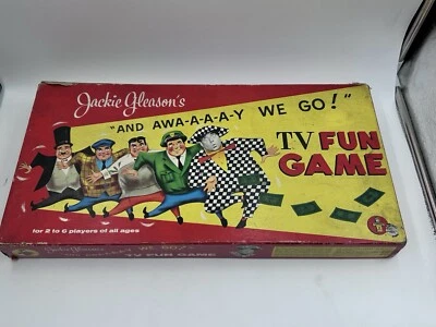 Antique Board Game Jackie Gleason AND AWA-A-A-A-Y WE GO 1956 Transogram Complete - Image 1 of 4