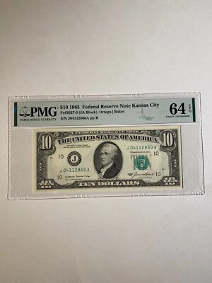 US Currency Federal Reserve Note Kansas City $10 1985 - Image 1 of 2