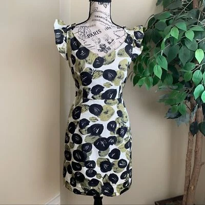 Vestido Anthropologie Leifsdottir Mezcla Seda Hoja Verde Talla 6 Foto 1 de 4