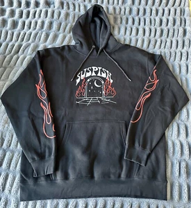 Bailey Sarian Suspish Podcast Hoodie Black Flame Graphic Sweatshirt Merch- 2XL - Picture 1 of 3