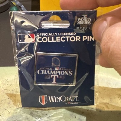 Texas Rangers 2023 World Series Championship Pin MLB WINCRAFT  - Image 1 of 2