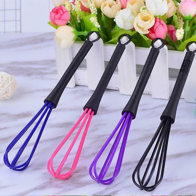 4 Pack Mini Wire Kitchen Whisks Small Egg Whisk Gravy Sauce Mini Whisk  Silver-Each of 2PCS 5 Inches and 7 Inches