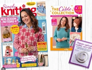 Simply Knitting Magazine (UK) Issue #248 / New Season Patterns + Free gifts! - Picture 1 of 3