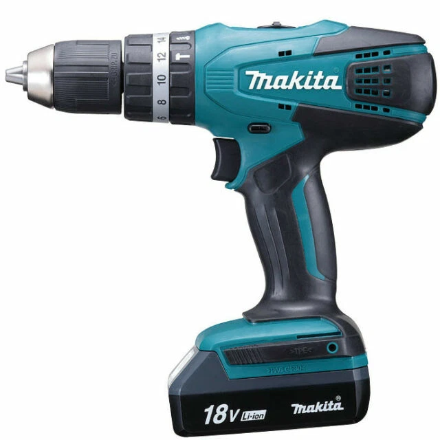 Makita HP457DWE 18V Trapano Avvitatore con Percussione a Batteria