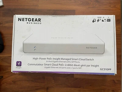 Netgear GC510PP Gigabit Ethernet Smart Managed CLOUD PoE Switch 8PORT/ 2SFP - Image 1 of 4