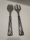 Lenox Spoon And Fork Set 13 Inch Long Ornate Stainless Steel Read Desc See Pics