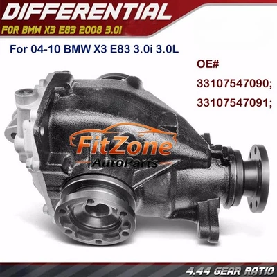 Ratio 4.44 Rear Differential Axle Carrier Assembly for BMW X3 E83 2006-2010 2.5L Foto 1 de 4