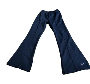 Vtg Girls Nike Pleated Flare Jogging Pants Drawstring 22"Med-10/12 Pockets Gym - Picture 1 of 10