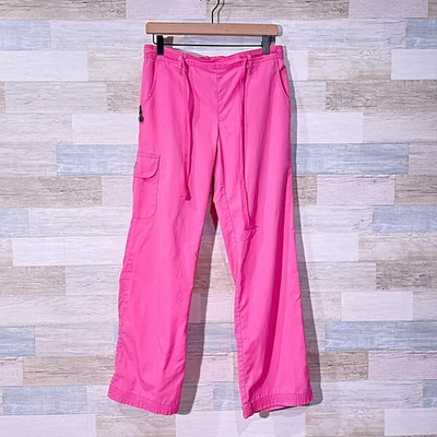 Pantalones Médicos LAURA ASHLEY Carga Rosa Mezcla de Algodón Enfermería Médica Mujer S Foto 1 de 4