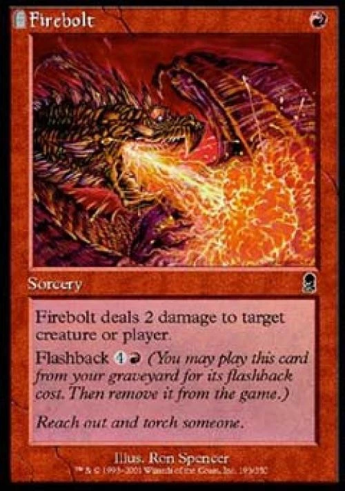 Firebolt -Foil Medium Play MTG Odyssey - Image 1 of 1