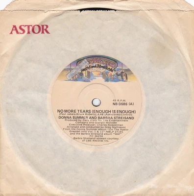 Barbra Streisand & Donna Summer - No More Tears (Enough Is Enough) - 7" single Foto 1 de 2