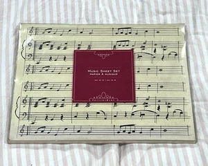 Pottery Barn Stationery Set Paper Music Notes Vintage - Picture 1 of 4