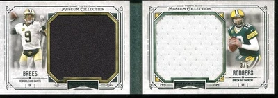 2014 Drew Brees/Aaron Rodgers Patch Booklet Topps Museum Collection /5 #DJRB-BR - Image 1 of 3