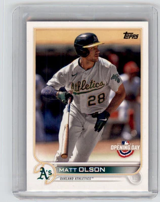2022 Topps Opening Day Matt Olson Oakland Athletics #187 1115 - Image 1 of 2