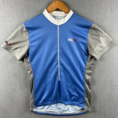Vintage Polo Sport RLX Cycling Jersey Womens Medium Blue Silver 90s Made In USA - Image 1 of 4