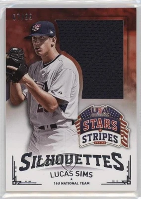 2015 Panini Stars and Stripes Jumbo Swatch Silhouettes Jerseys /99 Lucas Sims - Image 1 of 2