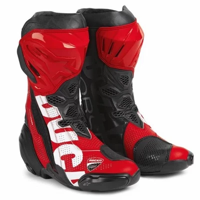 Stivali Racing Unisex Originali Ducati Corse V6 Air Black/Red 9810854 - Imagen 1 de 3