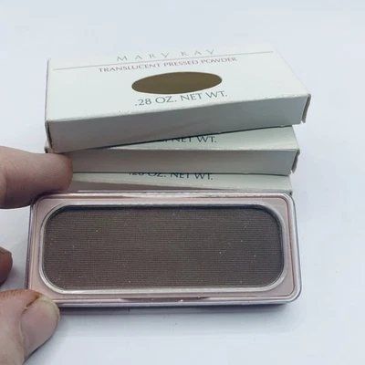 Mary Kay Translucent Pressed Powder, #0037 Soft Topaz, .28 ounces, RARE Set Of 3 - Image 1 of 4