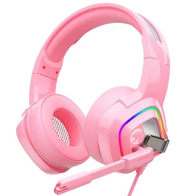 Pink Gaming Headset for PC, PS4, PS5, Xbox One, Xbox Series S/X, Switch, Nois... - Image 1 of 4