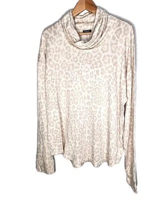 Espléndido Top Cuello Capucha Estampado Animal en Avena Brezo Talla XL Nuevo Con Etiquetas Foto 1 de 4