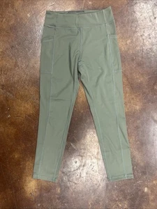 GB Girls Size Large Olive Green Leggings With Pockets Full Length - Picture 1 of 5