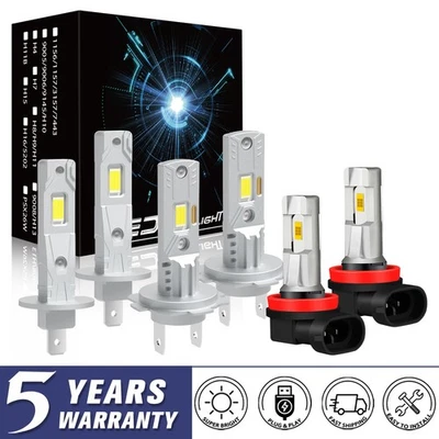 Kit de faros LED de haz alto bajo + bombillas antiniebla para Renault Megane 2006-2008 Foto 1 de 4