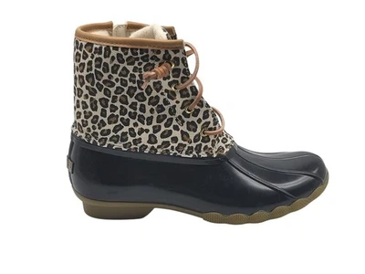Sperry верхний сидр леопард печать водонепроницаемый женщин утка ботинки STK165468 размер 6 М - Изображение 1 из 4