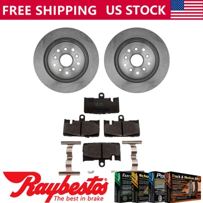 Kit de rotores de freno traseros + pastillas de cerámica y herrajes para Lexus LS430 2001-2006 Foto 1 de 4