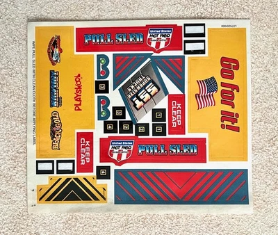 Hoja de etiqueta original vintage Playskool SST Pull Sled - ¡SIN REPRODUCCIÓN! Foto 1 de 2