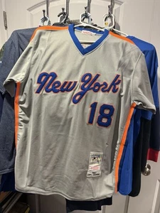 ⚾ Darryl Strawberry 💥 Camiseta deportiva gris retro de los New York Mets 1987 talla 52 vintage - Imagen 1 de 9