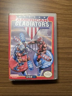 Vintage Nintendo NES American Gladiators Jogo Com Caixa de Aluguel Da Video Towne  - Imagem 1 de 4