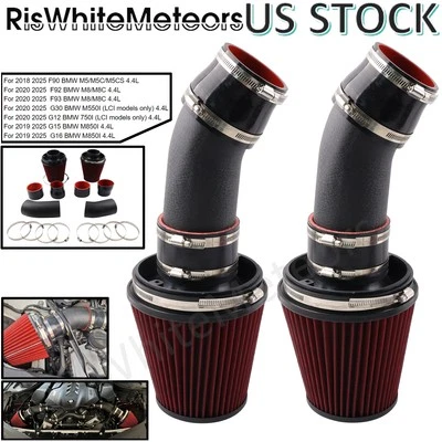 Cold Air Intake System For 18-25 BMW M5 F90 M8 F92/F93 M550I xDrive G30 4.4T V8 Foto 1 de 4
