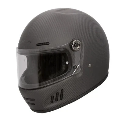 MERLIN Revival Vintage Full Face Helmet - Carbon Matt MHM814 - Image 1 of 3