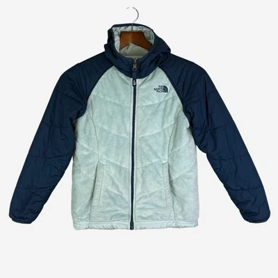 The North Face Reversible Jacket Girls Medium (10/12) Hooded Outdoor *Flaws - Image 1 of 4