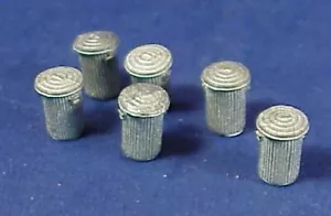 HO/HOn3 METAL TRASH CANS WISEMAN MODEL SERVICES DETAIL PARTS CASTINGS #HO132  - Picture 1 of 1